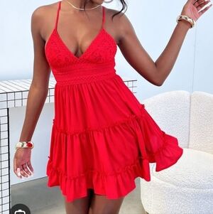 Nwot PERFECTLY Priscilla 3x Red Mini dress